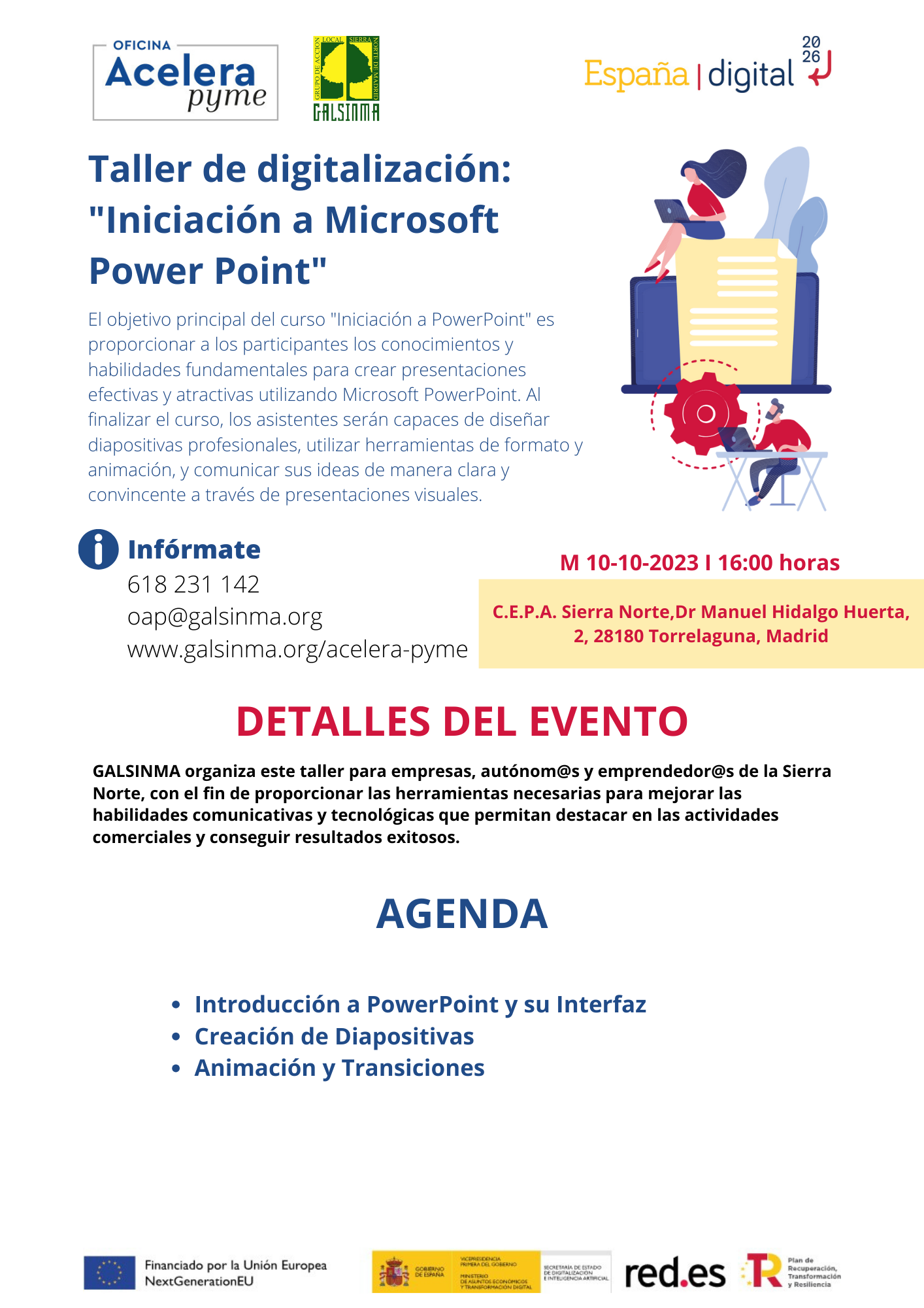 OAP GALSINMA Taller de digitalización Iniciación a Microsoft Power Point