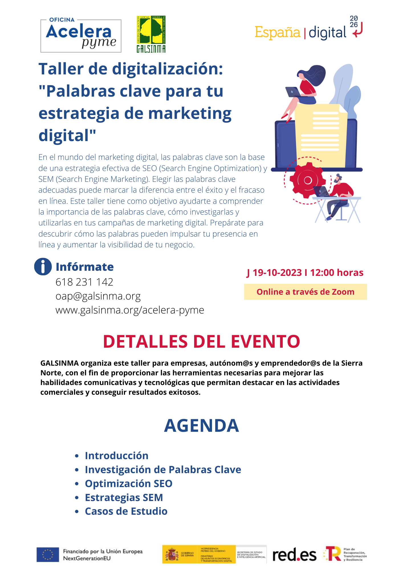OAP GALSINMA Taller de digitalización Palabras clave para tu estrategia de marketing digital